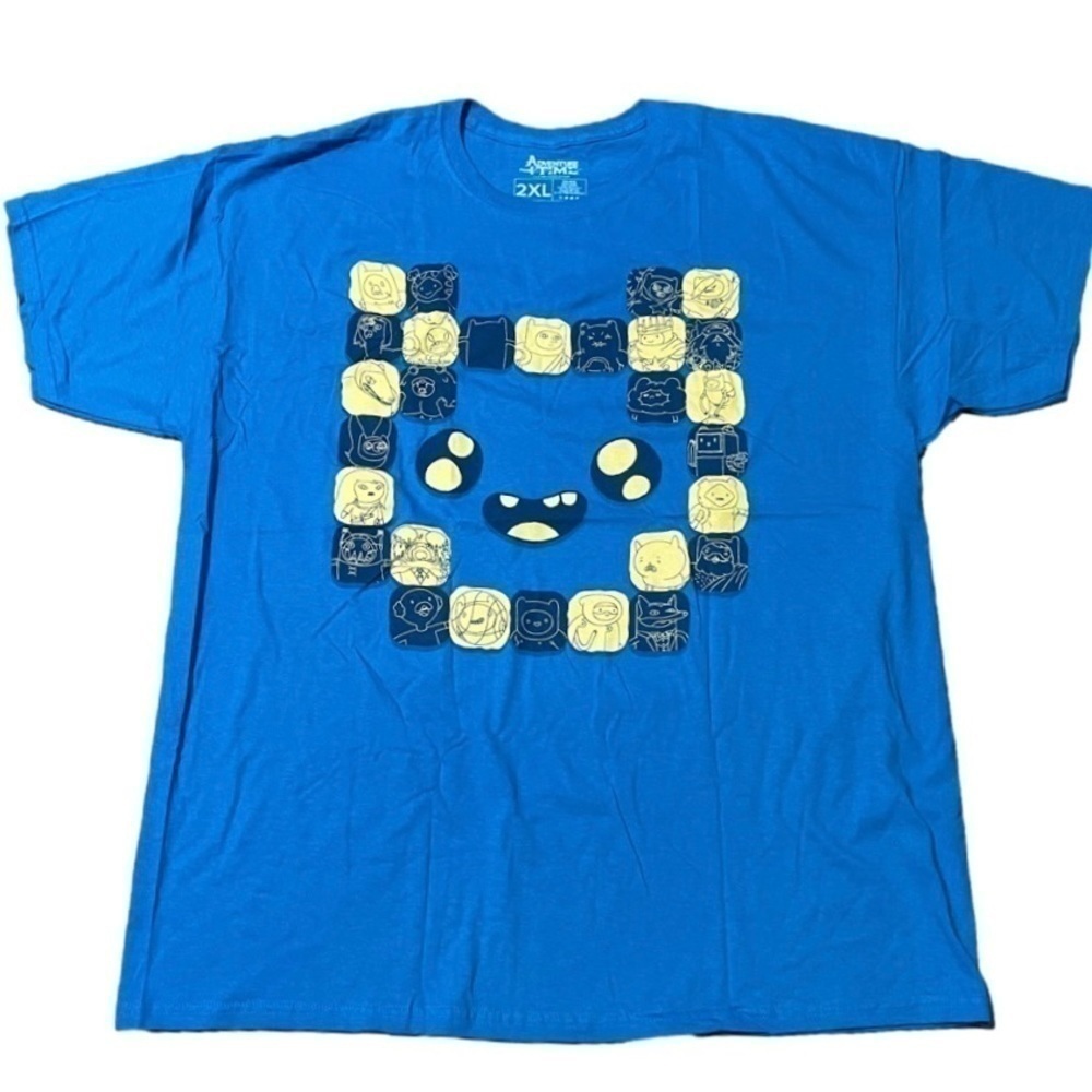 Adventure Time Cartoon Network Blue Cotton Lootcrate Mens Tee Size 2XL